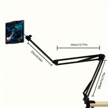Suporte de Tablet de Aço Carbono de 90cm com Rotação de 360° - Ideal para Compatibilidade com iPad, Telefone Celular e Tablet para Uso em Mesa ou Cama, Suporte de Tablet para Cama | Suporte de Tablet Moderno | Suporte de Braço Ajustável, Suporte para Tablet Compatível com iPhone, Telefone Android, Presente para Aniversário, Família, Amigos, Suporte de Telefone, Acessórios de Telefone