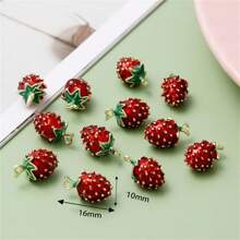 5/10pcs Assorted Metal 3D Fruit Shaped DIY Pendant Charms For Earrings, Bracelets, Keychains, Bags - Multicolor - View 15