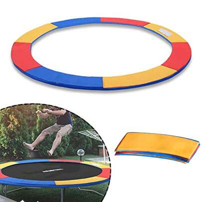 VA-Cerulean Ø244cm / 305cm / 366cm Edge Covers For Trampolines Blue / Colorful Tear-Resistant Spring Cover UV-Resistant Edge Protection Mat Garden Trampolines Trampoline Accessories For Fitness