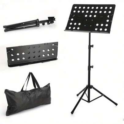 Music Sheet Stand Portable Heavy Duty Folding Music Stand Orchestral Music Stand Folding Adjustable Sheet Stand With Tripod Base