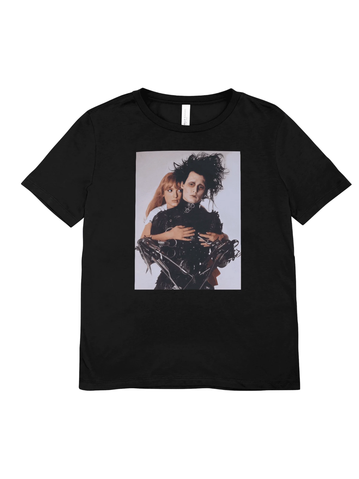Edward Scissorhands Characters Movie 1 T-Shirt, Crew Neck, Unisex, DOSEI MODA - 黑色 - 查看 1