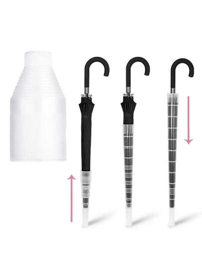 16/24 Ribs Waterproof Umbrella Cover, Telescopic Transparent Umbrellas Storage Sleeve, Leakproof Design, Suitable For Rainy Days & Outdoor Use Summer Cooling,Beach,Travel
