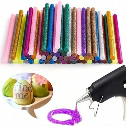 20pcs Colorful Glitter Hot Glue Sticks - Perfect For Arts, Crafts, DIY, Home Repairs & Holiday Ornaments!(Mixed Color)