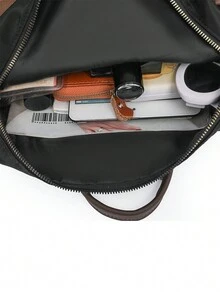 Fashionable Casual High-End Unisex Large Capacity Backpack For Commuting, Travel, School, Daily Use - Black - View 5