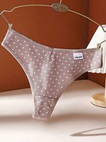 4 packs de bragas de mujer japonesas sexy de tiro bajo tipo tanga con costilla - Multicolor - Ver 5