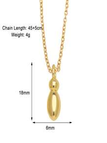 Bubble Letter Stainless Steel Necklace Gold For Women - 18K Gold-Plated Initial Necklace, Delicate Letter Gold Necklace, Layered Gold Necklace, Stylish Initial Necklace Jewelry