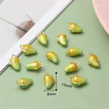 5/Pcs Random Mixed Color Alloy 3D Fruit Pendant DIY For Earrings, Bracelets, Keychains, Bag Charms, Pendant Accessories - Multicolor - View 54