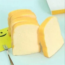 1pc Squishy Bread Shaped Slow Rising Stress Relief Toy, Gag Gift (Toast Style)