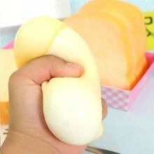 1pc Squishy Bread Shaped Slow Rising Stress Relief Toy, Gag Gift (Toast Style)