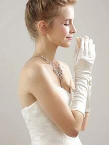 1 件婚礼仪式长款尼龙手套新娘手套派对手套防晒手套舞蹈表演手套万圣节秋季服装女士 - 彩色 - 查看 3