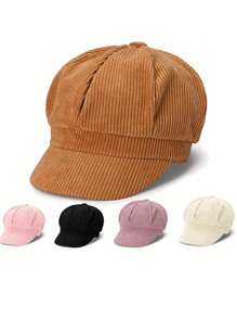 1pc Unisex Beret Hat, Octagonal Artist Cap, Newsboy Cap, Peaked Cap For Spring Autumn - Multicolor - View 10