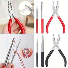 Kìm mũi tròn bằng thép cacbon 3/2/1 thanh thép không gỉ dùng để làm đồ trang sức, dụng cụ sửa chữa hạt, cung cấp bộ dụng cụ làm vòng dây, kìm làm vòng dây dùng để làm đồ trang sức - dụng cụ - Xem 1