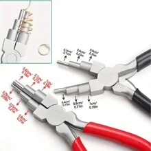 Kìm mũi tròn bằng thép cacbon 3/2/1 thanh thép không gỉ dùng để làm đồ trang sức, dụng cụ sửa chữa hạt, cung cấp bộ dụng cụ làm vòng dây, kìm làm vòng dây dùng để làm đồ trang sức - dụng cụ - Xem 2