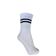Meia Masculina Cano Alto Kit 04 Pares com listras ótima para frio Algodão Poliamida Elastano