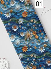 1pc Polyester Blended 110g DIY Fabric, Lightweight & Soft Handcraft Cloth Material For Making Tablecloth, Tapestry, Clothing, Bags, Dust Covers, Pillows