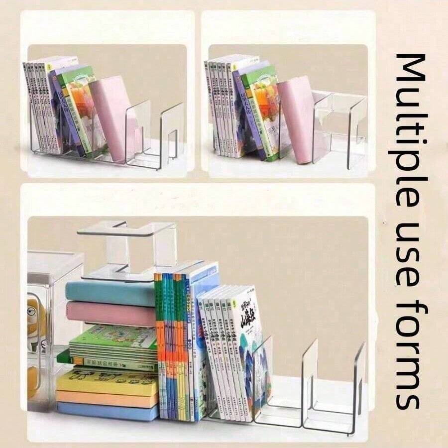 1pc Giá để sách để bàn đơn giản Giá để sách cho học sinh, giá để sách văn phòng bốn giá để sách - Nhiều màu - Xem 1