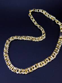 1 Piece Hip-Hop Punk Style Infinity Symbol 14K Gold-Plated Zinc Alloy Thick Chain Motorcycle Accessory - Infinity Symbol - View 13