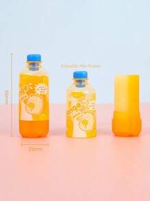 TOCHAIN 1 件/2 件/3 件随机彩色创意设计纸盒果汁瓶形状橡皮擦，高品质学生文具礼物，学校用品返校