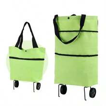 1/2pcs Foldable Wheeled Shopping Cart, Lightweight Collapsible Delivery Bag, Foldable Bag Lightweight Grocery Tote, Foldable Portable Supermarket Shopping Cart, Compact Multi-Function Storage Bag With Wheels, Suitable For Daily Use - Multicolor - View 10