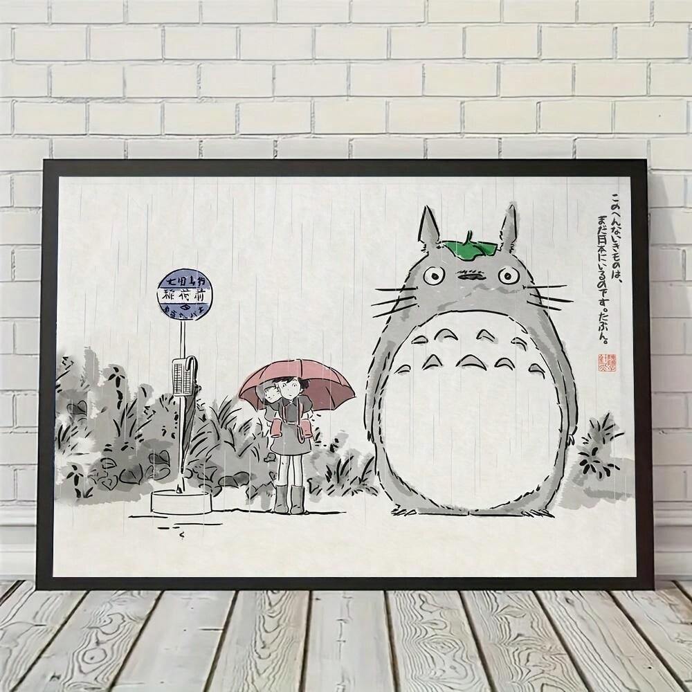 1pc Unframed My Neighbor Totoro Vibrant Japanese Anime Canvas Print