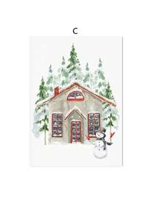 1pc Tranh nghệ thuật treo tường Giáng sinh Trang trại Hình ảnh Rừng Hươu Rừng Áp phích và bản in Tranh vải mùa đông Trang trí nhà Không có khung, Đồ trang trí Giáng sinh, Quà tặng Giáng sinh - Nhiều màu - Xem 39