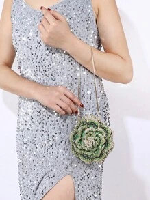 Milan Brand Handmade Rhinestone Embellished Evening Clutch Bag For Women, Non-Smartphone Fitting - Multicolor - View 1