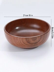 1 件或 6 件/套木碗、木制搅拌碗、沙拉碗、装饰桌面碗，适用于家庭、办公室、派对、圣诞节礼物、感恩节、学校用品 - 棕色 - 查看 8