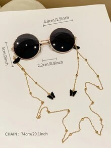 Butterfly Design Metal Fashion Eyeglass Chain (Eyeglasses Not Included) - Multicolor - View 5