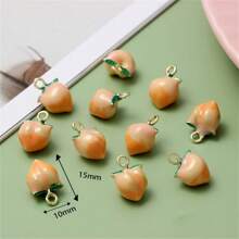 5/Pcs Random Mixed Color Alloy 3D Fruit Pendant DIY For Earrings, Bracelets, Keychains, Bag Charms, Pendant Accessories - Multicolor - View 29