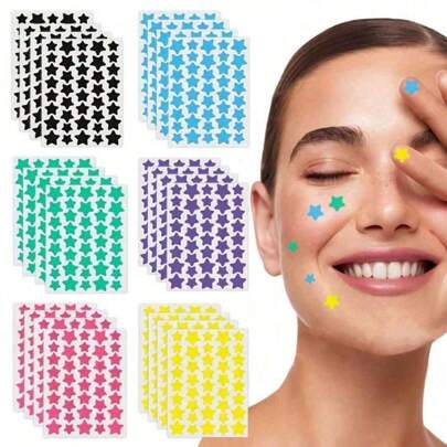 240pcs Assorted Color Party Stickers, Cute Star Shape Stickers, Face Stickers (For Decorative Use Only, Not Cosmetic Product),Sturniolo Triplets,Make Up>Kid,Stickers Stars