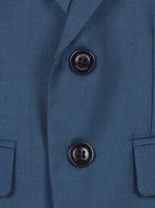 Conjunto de 4 piezas de traje de caballero para niño, incluye chaqueta, chaleco, pantalones y pajarita. Elegante y elegante, adecuado para festivales, celebraciones y uso diario - Verde - Ver 11