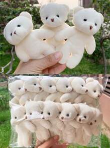 6 pièces/12 pièces, mini ours en peluche, cadeau ours en peluche, pendentif de sac DIY, convient pour cadeau de mariage, anniversaire, boîte-cadeau, jouet de poupée, décoration de gâteau d'anniversaire, de mariage, fournitures de fête, ornements, accessoires de DIY, ours, ours en peluche