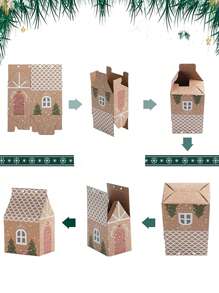 Mini Christmas House Gift Box, Packaging Boxes, Candy Box, Party Supplies, Baking Accessories, Christmas Packaging Box & Bags, Holiday Items Christmas Decorations Christmas Decor Christmas Gifts Christmas Wrapping Paper  Christmas Party Supplies Christmas Gift Bags Christmas Bags Christmas Stickers
