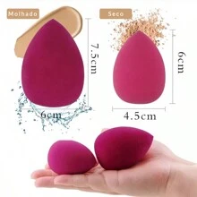 Kit 3 Pear Drop Sponge Blender Mixed For Makeup Foundation And Concealer T 1 - 什錦 - 查看 8