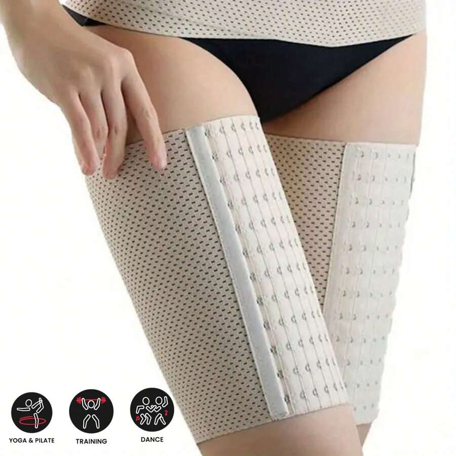 1pair Thigh Slimming Compression Wrap Bands, Leg Shaper Belt For Body Shaping - Multicolor - View 1