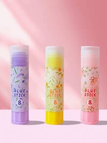 1 pieza (8g) Barra de pegamento sólido de PVA con diseño de mapache de dibujos animados para pegar papel, sobres, recibos, tarjetas, exámenes, notas, diario DIY, papelería escolar y de oficina