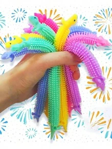4 sztuki - rozciągliwy sznurek Fidget Party Favors, sensoryczne Fidget Stretch Party Favors, sensoryczne sznurki z makaronu dla dorosłych, łagodzenie stresu, upominki na imprezę, sensoryczne sznurki z makaronu dinozaurów, teksturowany elastyczny sznurek dla dorosłych, łagodzenie stresu, upominki na imprezę, świąteczne wypełniacze skarpet, sensoryczny Fidget Worm Stretch na upominki na imprezę, dla dorosłych, łagodzenie stresu, uspokajający i relaksujący prezent dla dorosłych, łagodzenie stresu i lęku, upominki na imprezę, wypełniacze do torebek, łagodzenie stresu u dorosłych, upominki na imprezę, boże narodzenie - Wielokolorowe - Zobacz 2