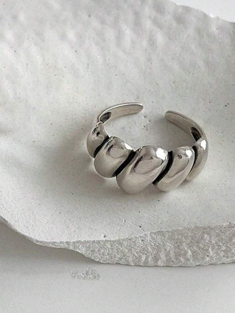 1pc Fashion Copper Geometric Decor Ring For Women For Daily Decoration