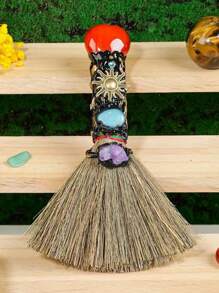 1件天然水晶心形扫帚工具，尖头魔杖，祭坛用品石英女巫扫帚，生日/万圣节礼物 - 掃帚 - 查看 21