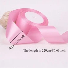 1 Rollo de 25 yardas de cinta de satén de 4 cm/1,57 pulgadas de ancho en colores variados - Perfecta para hacer lazos de rosas, decoraciones de pasteles y navideñas - Vibrante, suave, cintas para manualidades y envoltorios de regalos, Día de San Valentín