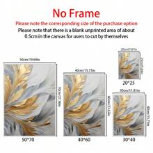 3pcs/Set Luxury Canvas Print Posters, Golden And White Leaves Canvas Wall Art Paintings, Artwork Wall Painting For Living Room Bedroom Bathroom Office Hallway Wall Decors, No Frames Gifts Birthday Graduation