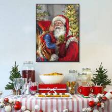 1 cái, Tranh treo tường hình ông già Noel và trẻ em, Trang trí Giáng sinh, In áp phích cổ điển, Tranh canvas tối giản, Trang trí nhà cửa, Thích hợp để trang trí trong phòng ăn, phòng ngủ và phòng khách 20*28 inch, Đồ trang trí Giáng sinh không khung Trang trí phòng - A - Xem 4