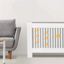 Radiator Cover - Vertical Slatted Modern Radiator Covers MDF Wood Cabinet Shelf Heating Covers For Living Room Hallway - Variant1 - View 6