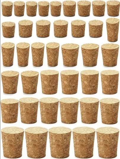 12 Packs Multi-Size Natural Cork Stoppers - Perfect For Wine Bottles, Glass Jars, DIY Crafts & Artistic Gift Packaging, & Reusable