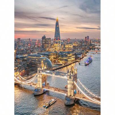 1 套 DIY 5D 钻石画套装，全圆形钻石马赛克手工套装，无框帆布艺术工艺品家居装饰和手工礼物