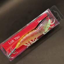 1入組3D混合蝦EGL誘餌，發光魷魚鉤，專為釣烏賊而設