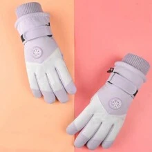 1 Paar dicke, winterfeste Outdoor Ski- und Radfahrhandschuhe für Damen, winddicht, wasserdicht, rutschfest, abriebfest, mit Touchscreen-Funktion und Wärmeisolierung, Winterhandschuhe, Handwärmer, Ski-Handschuhe, Schnee-Handschuhe