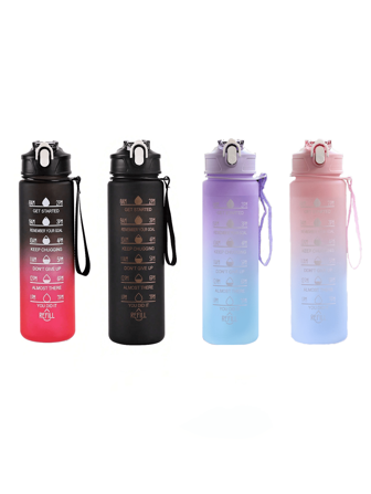 1 件便携可爱 800ml/750ml 水瓶，适合春夏季，适合运动、徒步旅行、跑步、游泳、学生、健身、骑自行车、海滩和送礼，带吸管，适合户外、露营
