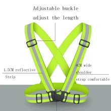 1 pieza Chaleco reflectante para caminar de noche, equipo reflectante - Multicolor - Ver 2