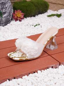 Fashionable Transparent High-Heel Comfortable Versatile Ladies Sandals